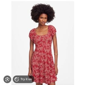 Madewell Red Floral Mini Dress